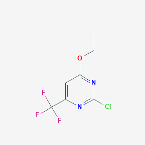 molecular formula C7H6ClF3N2O B126206 2-Chloro-4-ethoxy-6-(trifluoromethyl)pyrimidine CAS No. 114963-95-0