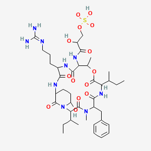 molecular formula C40H63N9O14S B1262063 Cyanopeptolin S 