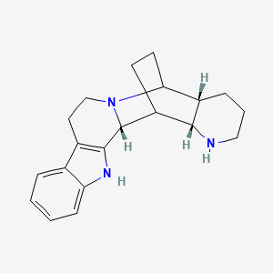 molecular formula C20H25N3 B1262065 (2R,16R,21S)-4,14,20-triazahexacyclo[13.6.2.02,14.03,11.05,10.016,21]tricosa-3(11),5,7,9-tetraene 