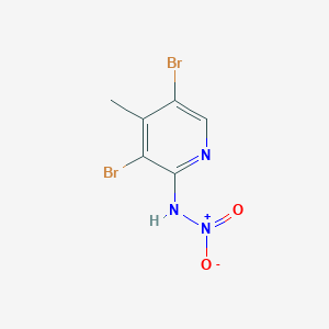 molecular formula C6H5Br2N3O2 B12620718 N-(3,5-dibromo-4-methylpyridin-2-yl)nitramide CAS No. 950749-95-8