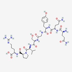 molecular formula C40H63N13O13 B12621171 L-Glutaminyl-L-glutaminyl-L-tyrosylglycyl-L-seryl-L-valyl-L-prolyl-N~5~-(diaminomethylidene)-L-ornithine CAS No. 920011-27-4