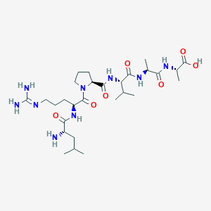 molecular formula C28H51N9O7 B12621260 L-Leucyl-N~5~-(diaminomethylidene)-L-ornithyl-L-prolyl-L-valyl-L-alanyl-L-alanine CAS No. 916163-74-1