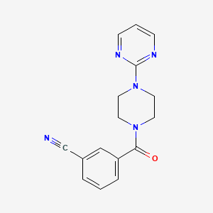molecular formula C16H15N5O B12621317 Benzonitrile, 3-[[4-(2-pyrimidinyl)-1-piperazinyl]carbonyl]- CAS No. 918479-55-7