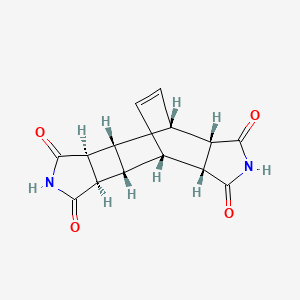 molecular formula C14H12N2O4 B1262149 (1S,2S,3R,7S,8R,9S,10S,14R)-5,12-diazapentacyclo[7.5.2.02,8.03,7.010,14]hexadec-15-ene-4,6,11,13-tetrone 