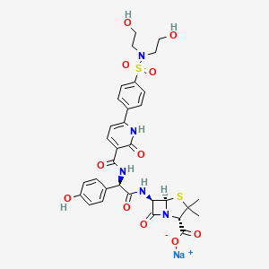 molecular formula C32H34N5NaO11S2 B1262159 Piridicillin Sodium CAS No. 69402-03-5