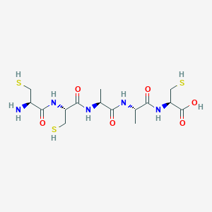 molecular formula C15H27N5O6S3 B12621602 L-Cysteinyl-L-cysteinyl-L-alanyl-L-alanyl-L-cysteine CAS No. 918412-74-5