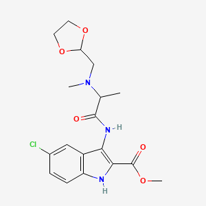 molecular formula C18H22ClN3O5 B12621645 C18H22ClN3O5 