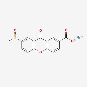 molecular formula C15H9NaO5S B1262176 Tixanox sodium CAS No. 40691-57-4