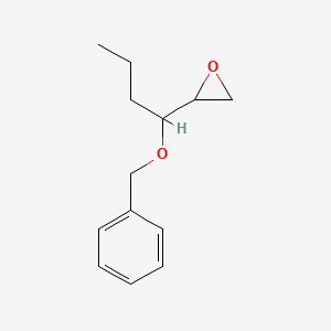 molecular formula C13H18O2 B12621793 2-[1-(Benzyloxy)butyl]oxirane CAS No. 915753-43-4