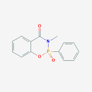 molecular formula C14H12NO3P B126218 3-Methyl-2-phenyl-4H-1,3,2-benzoxazaphosphorin-4-one 2-oxide CAS No. 143000-15-1