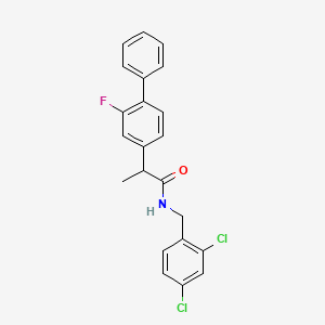 molecular formula C22H18Cl2FNO B12621861 C22H18Cl2FNO 
