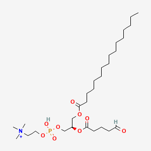 1-O-palmitoyl-2-O-(5-oxovaleryl)-sn-glycero-3-phosphocholine(1+)