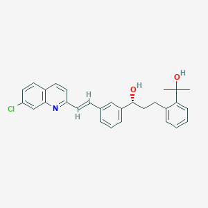 molecular formula C29H28ClNO2 B126219 2-(2-(3(S)-(3-(2-(7-Chloro-2-quinolinyl)ethenyl)phenyl)-3-hydroxypropyl)phenyl)-2-propanol CAS No. 142569-70-8
