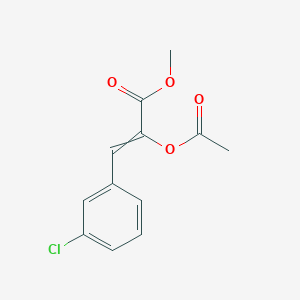 molecular formula C12H11ClO4 B12621917 Methyl 2-(acetyloxy)-3-(3-chlorophenyl)prop-2-enoate CAS No. 916263-89-3