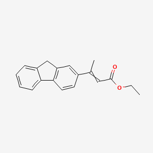 molecular formula C19H18O2 B12621954 ethyl 3-(9H-fluoren-2-yl)but-2-enoate CAS No. 915312-58-2