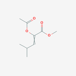 molecular formula C9H14O4 B12622075 Methyl 2-(acetyloxy)-4-methylpent-2-enoate CAS No. 916263-86-0