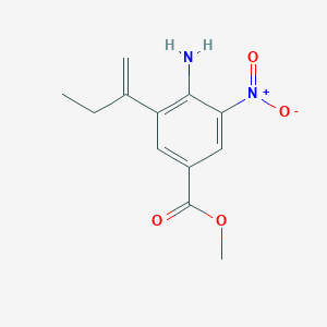 molecular formula C12H14N2O4 B12622083 Methyl 4-amino-3-(but-1-en-2-yl)-5-nitrobenzoate CAS No. 918446-48-7