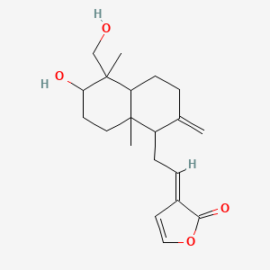 (3E)-3-[2-[6-hydroxy-5-(hydroxymethyl)-5,8a-dimethyl-2-methylidene-3,4,4a,6,7,8-hexahydro-1H-naphthalen-1-yl]ethylidene]furan-2-one