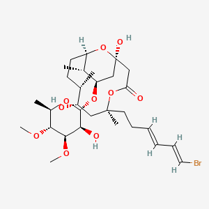 (1R,5S,7S,8S,11R,12S,13R)-5-[(3E,5E)-6-bromohexa-3,5-dienyl]-1,7-dihydroxy-13-[(2S,3S,4R,5R,6R)-3-hydroxy-4,5-dimethoxy-6-methyloxan-2-yl]oxy-5,8,12-trimethyl-4,15-dioxabicyclo[9.3.1]pentadecan-3-one