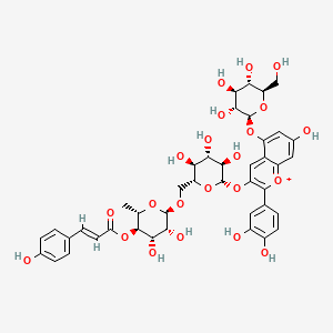 molecular formula C42H47O22+ B1262217 Cyanidin-3-(p-coumaroyl)-rutinoside-5-glucoside 