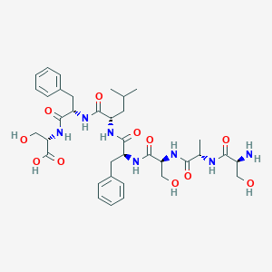 molecular formula C36H51N7O11 B12622204 L-Seryl-L-alanyl-L-seryl-L-phenylalanyl-L-leucyl-L-phenylalanyl-L-serine CAS No. 920522-14-1
