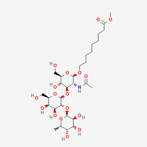 8-(Methoxycarbonyl)octyl 3-O-[2-O-(alpha-L-fucopyranosyl)-beta-D-galactopyranosyl]-2-(acetylamino)-2-deoxy-beta-D-glucopyranoside