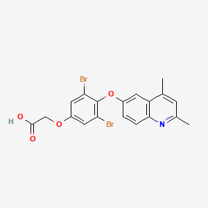 molecular formula C19H15Br2NO4 B12622229 {3,5-Dibromo-4-[(2,4-dimethylquinolin-6-yl)oxy]phenoxy}acetic acid CAS No. 918946-54-0