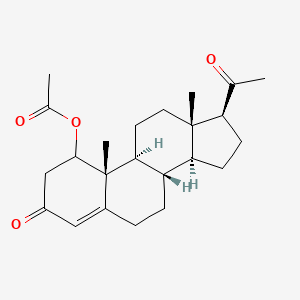 (8S,9S,10R,13S,14S,17S)-17-acetyl-10,13-dimethyl-3-oxo-2,3,6,7,8,9,10,11,12,13,14,15,16,17-tetradecahydro-1H-cyclopenta[a]phenanthren-1-yl acetate