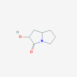 molecular formula C7H11NO2 B12622253 2-Hydroxy-hexahydro-pyrrolizin-3-one CAS No. 914222-30-3