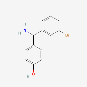 molecular formula C13H12BrNO B12622340 1-(3-Bromophenyl)-1-(4-hydroxyphenyl)methylamine CAS No. 936497-92-6