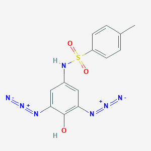 molecular formula C13H11N7O3S B12622386 N-(3,5-Diazido-4-hydroxyphenyl)-4-methylbenzene-1-sulfonamide CAS No. 918161-76-9