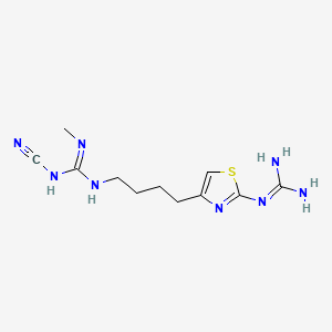 molecular formula C11H18N8S B1262239 2-Guanidino-4-(4-(2-cyano-3-methylguanidino)butyl)thiazole CAS No. 69014-64-8