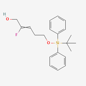 molecular formula C21H27FO2Si B12622429 5-{[tert-Butyl(diphenyl)silyl]oxy}-2-fluoropent-2-en-1-ol CAS No. 918828-69-0