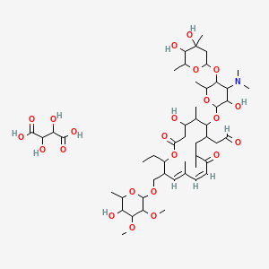 2,3-dihydroxybutanedioic acid;2-[(11Z,13E)-6-[5-(4,5-dihydroxy-4,6-dimethyloxan-2-yl)oxy-4-(dimethylamino)-3-hydroxy-6-methyloxan-2-yl]oxy-16-ethyl-4-hydroxy-15-[(5-hydroxy-3,4-dimethoxy-6-methyloxan-2-yl)oxymethyl]-5,9,13-trimethyl-2,10-dioxo-1-oxacyclohexadeca-11,13-dien-7-yl]acetaldehyde