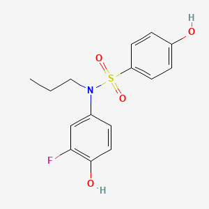 molecular formula C15H16FNO4S B12622503 N-(3-Fluoro-4-hydroxyphenyl)-4-hydroxy-N-propylbenzene-1-sulfonamide CAS No. 919486-90-1