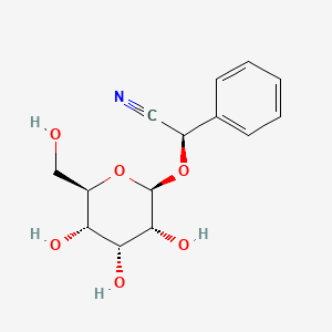 molecular formula C14H17NO6 B1262251 (2R)-beta-D-Allopyranosyloxy-2-phenylacetonitrile 