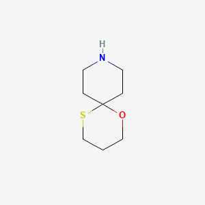 molecular formula C8H15NOS B12622521 1-Oxa-5-thia-9-azaspiro[5.5]undecane CAS No. 947534-50-1