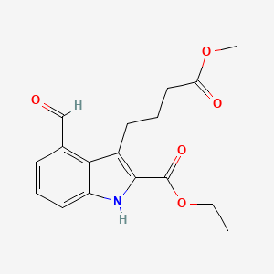 molecular formula C17H19NO5 B12622575 Ethyl 4-formyl-3-(4-methoxy-4-oxobutyl)-1H-indole-2-carboxylate CAS No. 917568-18-4
