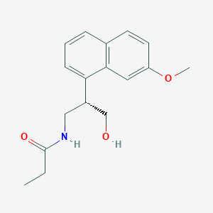 N-[(2S)-3-hydroxy-2-(7-methoxy-1-naphthyl)propyl]propionamide