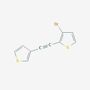molecular formula C10H5BrS2 B12622620 3-Bromo-2-[(thiophen-3-yl)ethynyl]thiophene CAS No. 919123-75-4