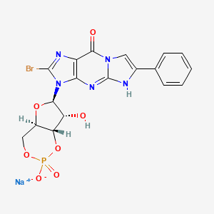 molecular formula C18H14BrN5NaO7P B1262264 8-Br-PET-cGMP CAS No. 185246-29-1