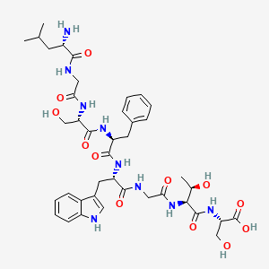 molecular formula C40H55N9O12 B12622739 L-Leucylglycyl-L-seryl-L-phenylalanyl-L-tryptophylglycyl-L-threonyl-L-serine CAS No. 921784-00-1