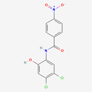 molecular formula C13H8Cl2N2O4 B12622771 N-(4,5-Dichloro-2-hydroxyphenyl)-4-nitrobenzamide CAS No. 921198-81-4