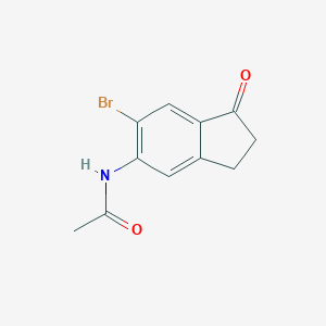 molecular formula C11H10BrNO2 B126228 N-(6-溴-1-氧代-2,3-二氢-1H-茚-5-基)乙酰胺 CAS No. 158205-18-6