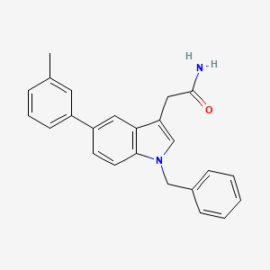 molecular formula C24H22N2O B12622815 2-[1-Benzyl-5-(3-methylphenyl)-1H-indol-3-yl]acetamide CAS No. 910546-76-8