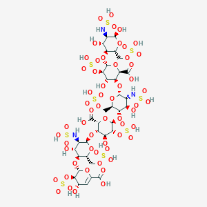 4-deoxy-2-O-sulfo-alpha-L-threo-hex-4-enopyranuronosyl-(1->4)-2-deoxy-6-O-sulfo-2-(sulfoamino)-alpha-D-glucopyranosyl-(1->4)-2-O-sulfo-alpha-L-idopyranuronosyl-(1->4)-2-deoxy-6-O-sulfo-2-(sulfoamino)-alpha-D-glucopyranosyl-(1->4)-2-O-sulfo-alpha-L-idopyranuronosyl-(1->4)-2-deoxy-6-O-sulfo-2-(sulfoamino)-alpha-D-glucopyranose