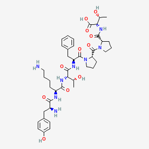 molecular formula C42H60N8O11 B12622851 L-Tyrosyl-L-lysyl-L-threonyl-L-phenylalanyl-L-prolyl-L-prolyl-L-threonine CAS No. 919089-93-3