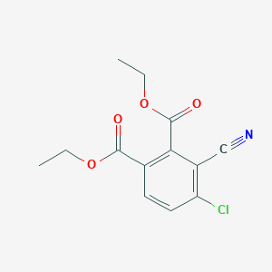 molecular formula C13H12ClNO4 B12622882 Diethyl 4-chloro-3-cyanobenzene-1,2-dicarboxylate CAS No. 918402-80-9