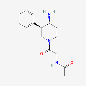 molecular formula C15H21N3O2 B12622921 N-[2-[(3R,4S)-4-amino-3-phenylpiperidin-1-yl]-2-oxoethyl]acetamide CAS No. 913092-77-0