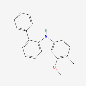 molecular formula C20H17NO B12622960 5-Methoxy-6-methyl-1-phenyl-9H-carbazole CAS No. 919090-42-9